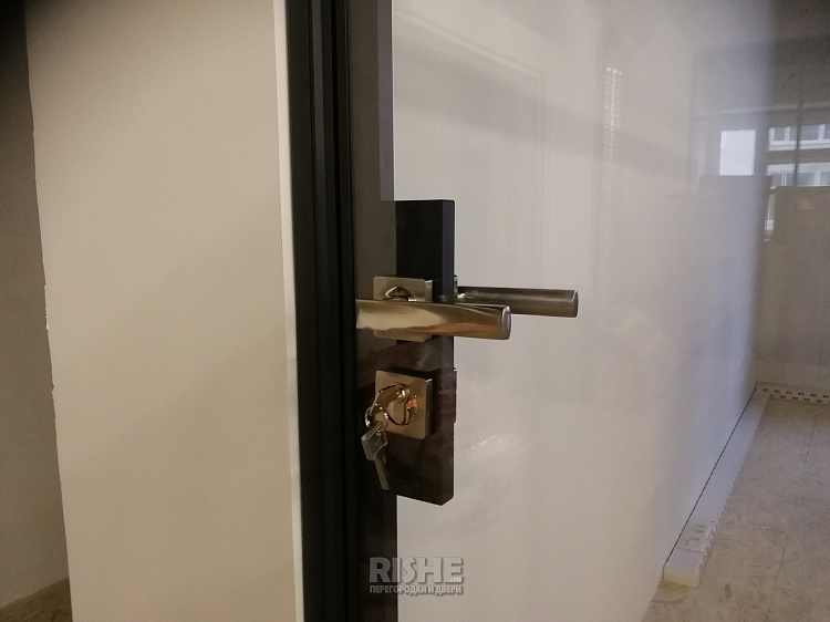 Стеклянные двойные офисные перегородки и двери в черном профиле Slim (8).jpg